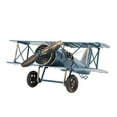thumbnail image 4 of Vintage Metal Airplane Model Retro Biplane Handicraft with 3 Color Options for Home Cafe Office Decoration, 4 of 7