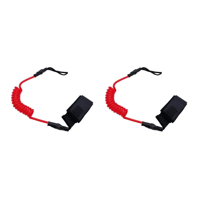 relayinert Laisse Élastique 1/2/3/5 pour Tiges de Sécurité pour Pagaies et Bateaux Extensible et Résiliente Rouge 45cm 2 Pcs