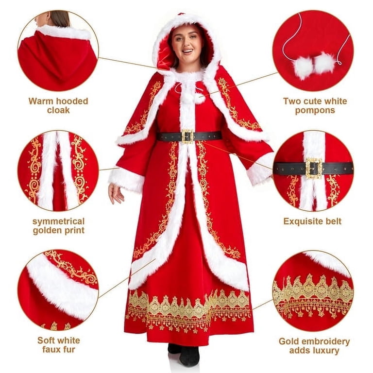 knee length dresses for ladies Sunbaby Martha May Whovier Santa Dress for Christmas Parties – Sun Baby