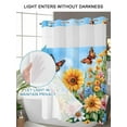 thumbnail image 4 of No Hook Cloth Fabric Shower Curtain with Snap in Liner, Summer Yellow Sunflower Waterproof Shower Curtains Set with See Through Top Window, Daisy Wildflower Pastoral Bath Curtains Shower 36"x72", 4 of 6