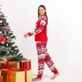thumbnail image 5 of Christmas Matching Family Pajamas Sets Polar Bear Print Red Tops and Pants Sleepwear 2Pcs Sets, 5 of 8