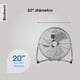 thumbnail image 5 of Ventilador de Piso Bestherm GE-50 metálico 20 pulgadas 3 velocidades 127v, 5 of 9