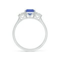 thumbnail image 2 of Angara Natural 1.5 Ct. Tanzanite with Diamond Classic Ring in 14K White Gold for Women (Ring Size: 12), 2 of 10