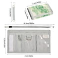 thumbnail image 3 of JIALIOU Nylon Trifold Card Wallet with ID Window Zipper Pocket for Men Women Teen Green Auspicious Clouds, 3 of 7