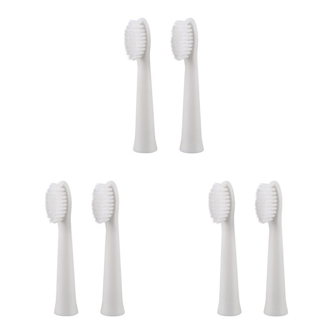 Têtes de Brosse de Rechange pour Brosse à Dents EW0972, Blanc, Lot de 6
