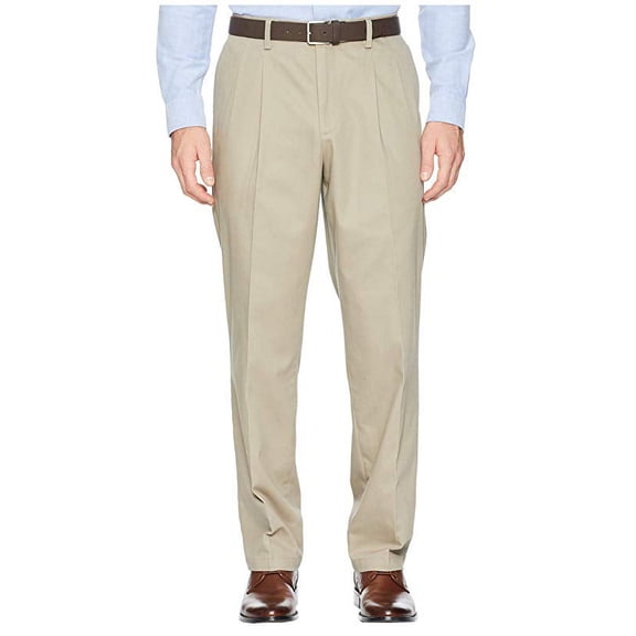 Dockers TIMBER WOLF Men's Signature Khaki Classic Pleated Cotton Pant 44x30