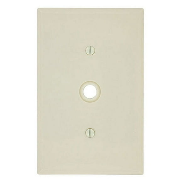 Leviton PJ11-A Almond Midway Nylon Single Gang .406" Cable Wall Plate