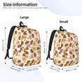 thumbnail image 2 of Rateoe Cute Ice Cream Pattern Durable Canvas Backpack for Men & Women – Stylish & Lightweight – Adjustable Straps, Multiple Pockets – Fits 15-17 Inch LaptopsMedium, 2 of 5
