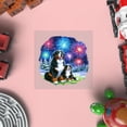 thumbnail image 4 of Happy New Year Bernese Mountain Dog Family Cheer Winter Midnight Firework Cutout Transfer Sticker Berner Lover Gifts Transparent Decal Art Decor - 02025, 4 of 5