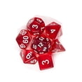 thumbnail image 1 of 7Pcs/Set Translucent Polyhedral Dice Set for Dungeons Dragons Pathfinder D&D RPG (D4 D6 D8 D10 D12 D20 D%) red, 1 of 8
