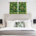 thumbnail image 3 of St Patricks Day Kitchen Curtains Window Panels, Gold Green Shamrock Checkered Lucky Leaf Insulated Window Treatment Curtain, Grommet Curtains for Bedroom/Living Room/Bathroom, 2 Piece 42"Wx54"L, 3 of 8