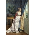 thumbnail image 2 of Toulmouche, Auguste 23x32 White Modern Wood Framed Museum Art Print Titled - Awaiting The Visitor, 2 of 4