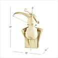 thumbnail image 4 of 12" x 17" Gold Polystone Musician Sculpture, by DecMode, 4 of 9