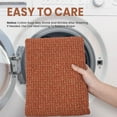 thumbnail image 3 of Woven Area Rug x Ft Washable Rugs for Entryway Non Slip Braided Throw Rugs Bedroom Rugs Cotton Entry Rug Cotton Floor Carpet for Bedroom Dining Room Living Room Orange/Tan/, 3 of 8