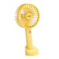 thumbnail image 4 of Abbracc Mini Hand Held Fan Personal Desk Table Fan with Base for Traveling Outdoor Multifunctional Adjustable 3 Speeds Small Personal Fan Table Fan yellow, 4 of 9