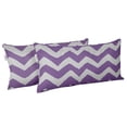 thumbnail image 2 of VargottamIndoor/OutdoorPolyester FabricLumbarPillowCover,All-Weather Waterproof Rectangular Cushion Case for Patio Furniture,12" x 24"Set of 2 -Chevron-70, 2 of 6