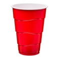 Great Value Everyday Disposable Plastic Party Cups, Red, 18 oz, 120