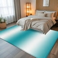 thumbnail image 5 of Turquoise White Ombre 5x8 Area Rugs, Abstract Art Modern Teal Gradient Non-Skid Rubber Backing Large Rectangle Rugs - Living Room Bedroom Home Office, Indoor Floor Mat Carpets Washable Rug, 5 of 9