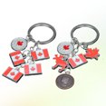 thumbnail image 3 of 2pcs Canada Flag Keychains Maple Design Keyrings Alloy Bag Pendants Gift Key Chains for Women Kids, 3 of 9