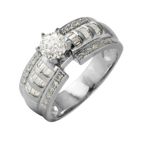 Foreli 1.15CTW Diamond 14K White Gold Ring W Cert
