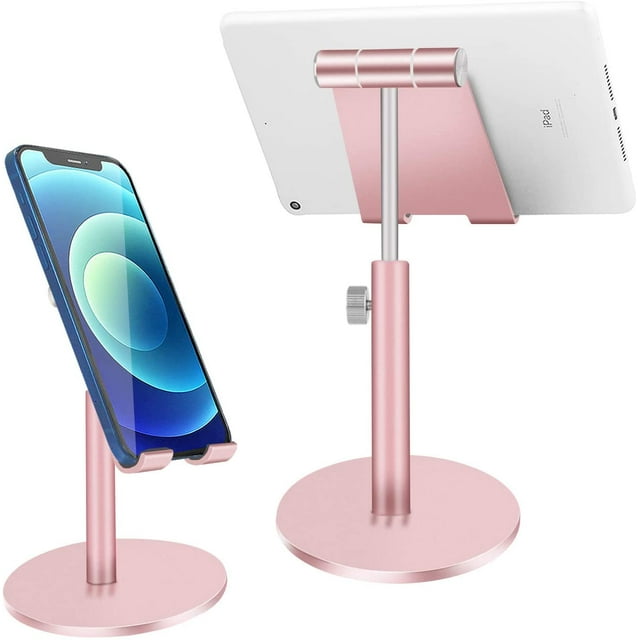 Support Ajustable pour Tablette/téléphone, Support Télescopique pour iPad, Support de Cellulaire, Alliage d'Aluminium, Support de Téléphone pour Bureau, Compatible avec Téléphone Intelligent/kindle/tablette/ipad/iPhone-Or 4 Pouces-13 Pouces