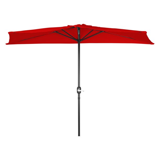 Patio Half Umbrella 9' By Trademark Innovations (Red)