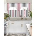 thumbnail image 4 of Pink Grey Swag Curtains for Living Room/Bedroom Windows, Gray Farmhouse Modern Rustic Kitchen Curtains and Valances Set 36 Inch Length, Light Filtering Swags Valance Curtain Panels, 4 of 5