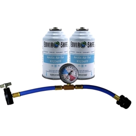 R1234YF Refrigerant Support, Arctic Air for Auto w/Charging Gauge (2 Pack)