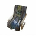 thumbnail image 4 of Waterfall Soft Flannel Fleece Blanket, Wide Waterfall Deep down in the Forest Seen from a City Window Epic Surreal Print, Cozy Plush for Indoor and Outdoor Use, 70" x 90", Multicolor, by Ambesonne, 4 of 6