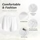 thumbnail image 4 of Balery White Pantalones cortos deportivos para mujer con forro y dos bolsillos, elásticos, para entrenamiento, gimnasio, yoga-X-Large, 4 of 7