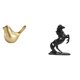 thumbnail image 1 of Figura De Caballo Con Pájaros Dorados, Estatua De Animal, Decoración Moderna Para El Hogar, Escultura Decorativa Para Escritorio, Oficina, Repisa, Sala De Estar, Dormitorio, Regalos De, 1 of 8