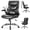 Black, variant on EBQOSK PU Leather Office Chair with Adjustable Flip-up Armrest,Lumbar Support, Strong Metal Base Brown