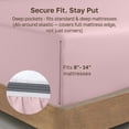 thumbnail image 4 of California Design Den 100% Organic Cotton Fitted Sheet Twin Only - Lightweight and Crisp Deep Pocket Fitted Sheet for a Snug-Fit (Pink - Chalky Tone), 4 of 9