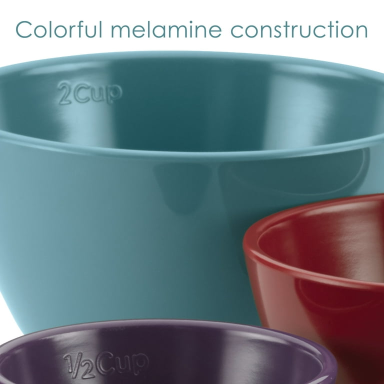 Rachael Ray Create Delicious Melamine Nesting Measuring Cups, 6-Piece, Assorted Colors