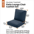 thumbnail image 2 of Classic Accessories Montlake 45" x 23" Heather Indigo Rectangle Lounge Outdoor Seating Cushion Chair with Fade Resistant, 2 of 18