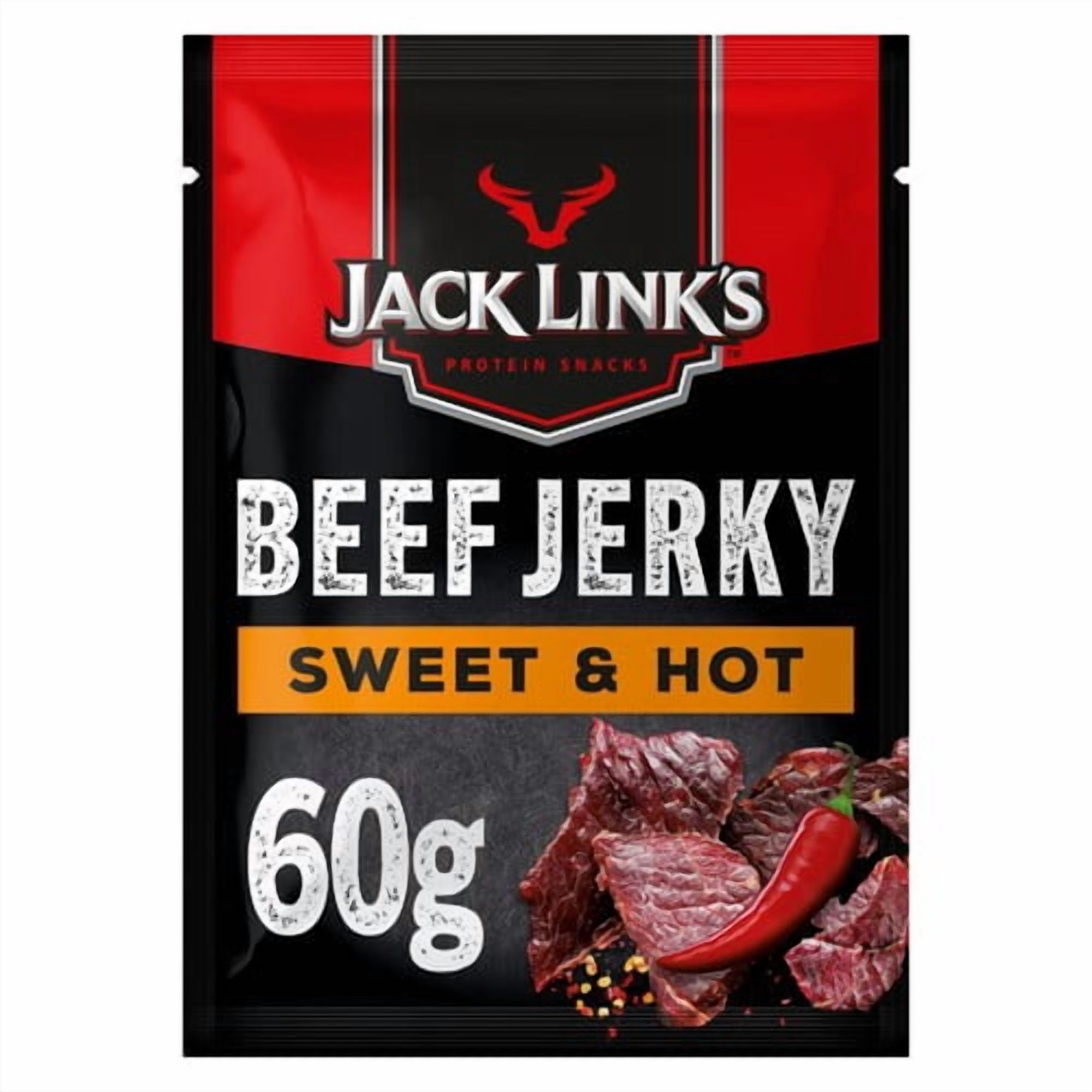 Jack Links Sweet & Hot Beef Jerky 60g, British Import (Pack of 3)