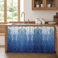 thumbnail image 5 of Blue Ombre Ethnic Cabinet Curtain 28"W x 51"L, Traditional Boho Romantic Dust-Proof Privacy Curtain for Closet Shelves Self Adhesive, Sink Skirt for Bathroom Vanity Kitchen Laundry Room, 5 of 9