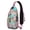 Pink-12, variant on Rustic Sling Bag, Sketch Style Minimalist Crossbody Daypack with Tribal and Natural Accents, Lightweight for Commuting