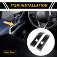 thumbnail image 2 of Unique Bargains 1 Set Rear Door Window Switch Panel Cover Trim for Toyota Tacoma 2016-2023 Master Power Window Switch Cover Trim Carbon Fiber Pattern ABS Black, 2 of 6