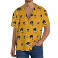 thumbnail image 3 of Xecao offers the Cute Dog for Men's Casual Short-sleeved Shirt, a button-up collared shirt with a pocket, perfect for beach vacations and yacht travel in the X-Large size., 3 of 7