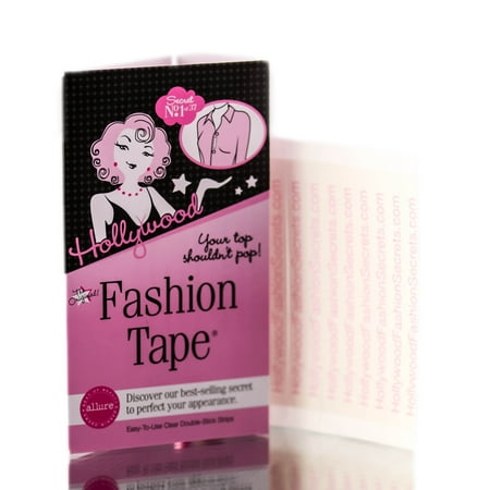 Hollywood Fashion Secrets Fashion Tape - 12 Strips - Pack of 3 with Sleek Comb