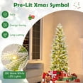 thumbnail image 4 of Harmijoy 6 FT Flocked Christmas Tree w/671 PE PVC Branch Tips 280 Warm White LED Lights, 4 of 8