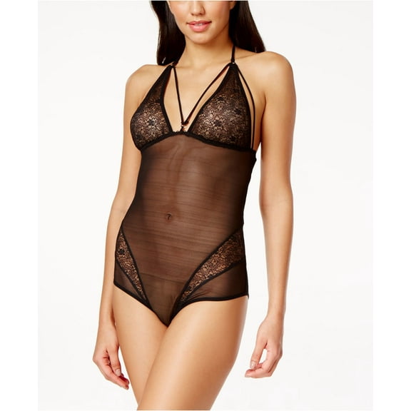 Urban Intimates Black "My Heart Cut" Sheer Teddy Lingerie Women's XL