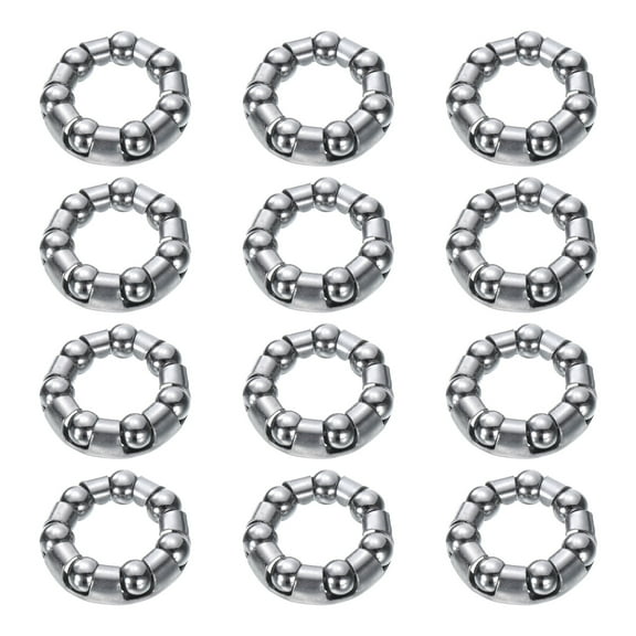 Uxcell Bicycle Crank Ball Bearing 1/5"(6mm)x 7 Balls, 12pcs Replacement Ball Bearings for Mountain Bottom Bracket Bike