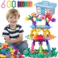 thumbnail image 1 of Bloques de construcción Neoact de 600 piezas, juguetes conectados, juegos de juguetes educativos de plástico sólido entrelazados para niños en edad preescolar, niños y niñas de 3 años o más, promueven, 1 of 5