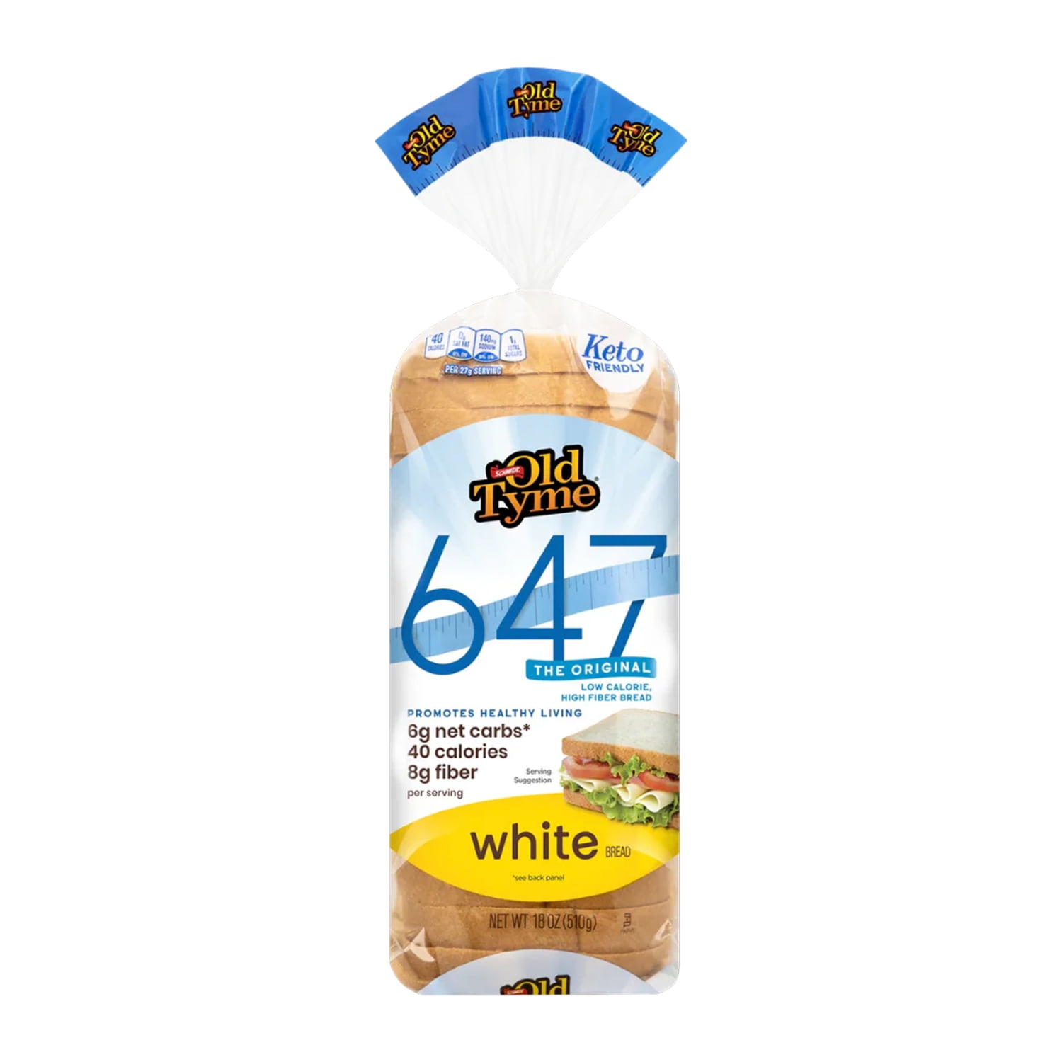 Schmidt Old Tyme 647 White Bread, Keto Friendly, 18 oz Freshly Baked Loaf
