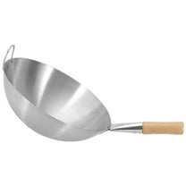 OFFIGAM Frying Wok Frying Wok Silver Stainless Steel 1Pack 19x13in