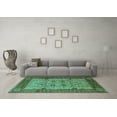 thumbnail image 3 of Ahgly Company Indoor Rectangle Oriental Turquoise Blue Industrial Area Rugs, 4' x 6', 3 of 4
