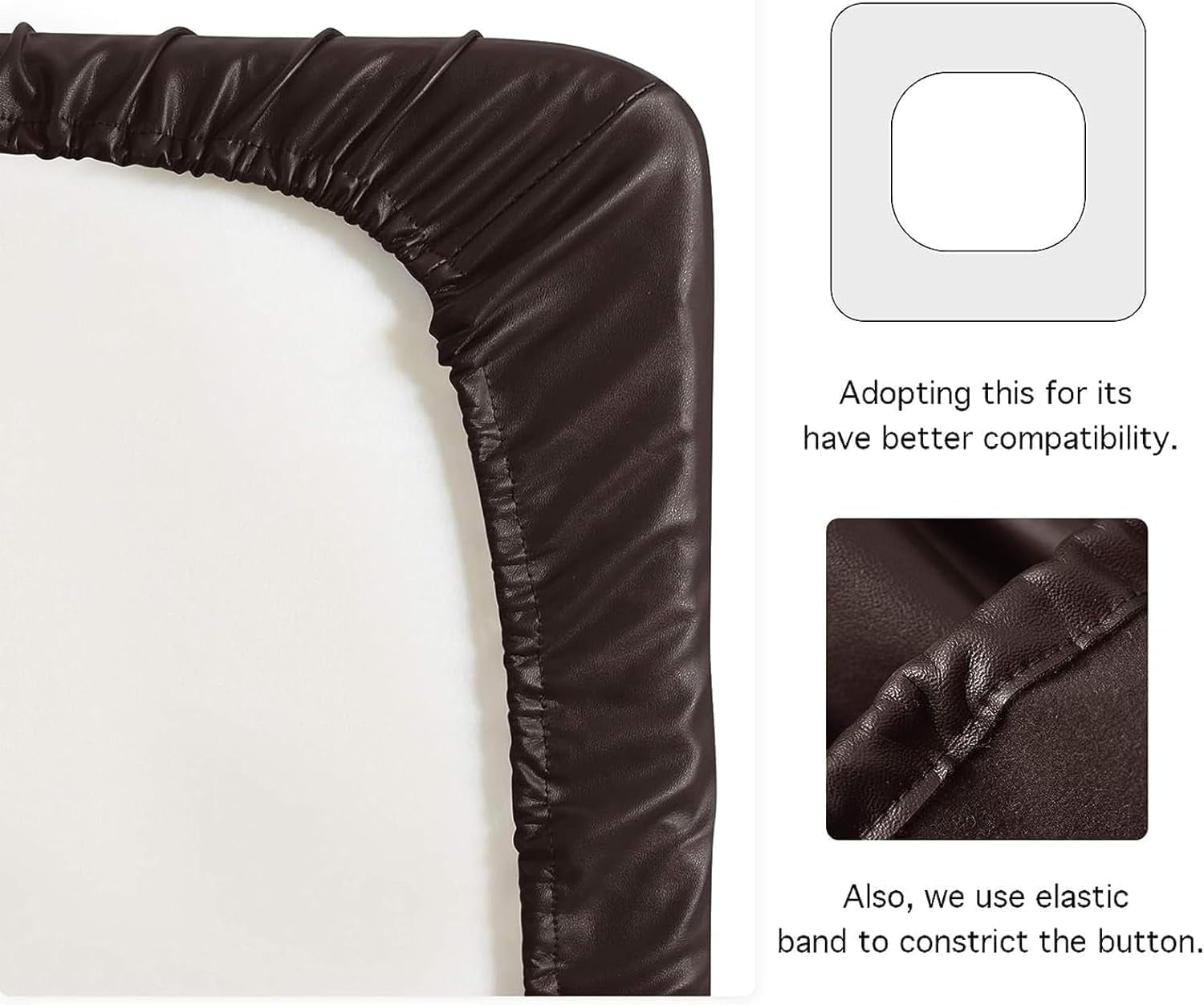 Leather RV Dinette Cushion Covers, PU Waterproof Slipcovers for Rv Furniture Dinette Cushion Covers Anti-Slip Rv Sofa Cover