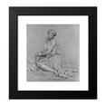 thumbnail image 2 of James Carroll Beckwith 20x21 Black Modern Framed Museum Art Print Titled - Seated Woman with Birds, 2 of 5